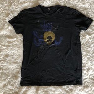 GUC GF Ferre Black Cotton Cashmere Graphic Tee